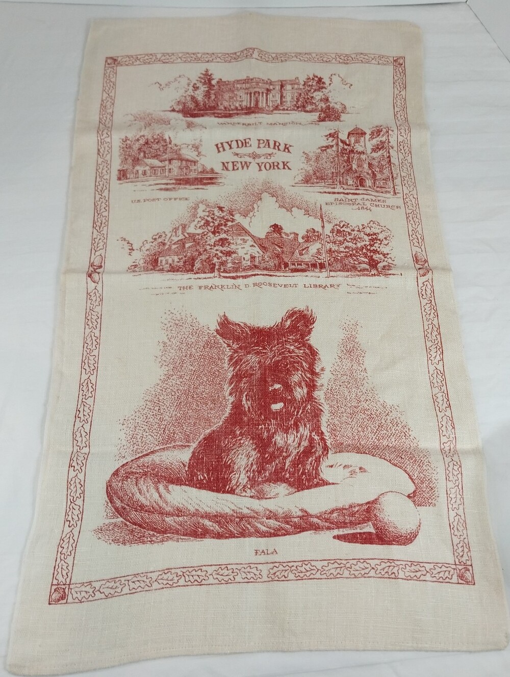Vintage Kay Dee Hyde Park New York tea towel